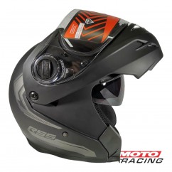 CASCO RS5 VECTOR NEGRO- GRIS MATE REBATIBLE "M" 58cm (HAWK)